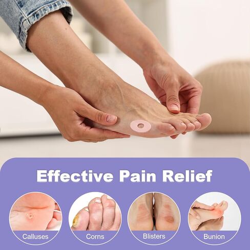 Callus Cushions, Oval Corn Pads, Self-Adhesive Corn Protectors for Pain Relief, Prevents Calluses, Corns, Blisters (Pink, 90 Count Small Size) in Saudi Arabia