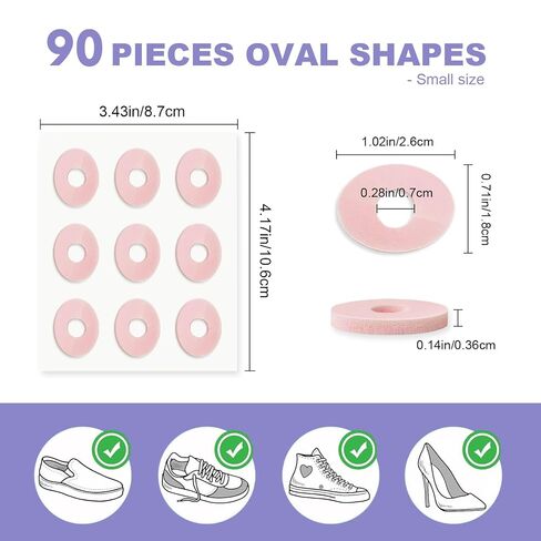 Callus Cushions, Oval Corn Pads, Self-Adhesive Corn Protectors for Pain Relief, Prevents Calluses, Corns, Blisters (Pink, 90 Count Small Size) in Saudi Arabia