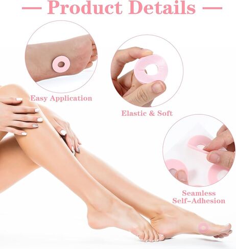 36 Pcs Toe Corn Cushions, Corn Cushions for Toes with Water-Resistant Adhesive, Reduce Pain & Pressure from Shoes, for Toes & Feet (Pink) in Kuwait