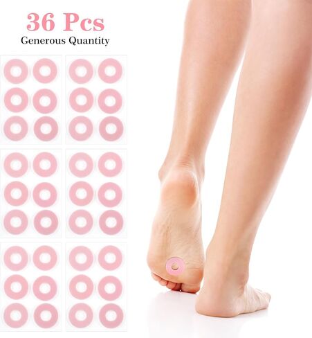 36 Pcs Toe Corn Cushions, Corn Cushions for Toes with Water-Resistant Adhesive, Reduce Pain & Pressure from Shoes, for Toes & Feet (Pink) in Kuwait