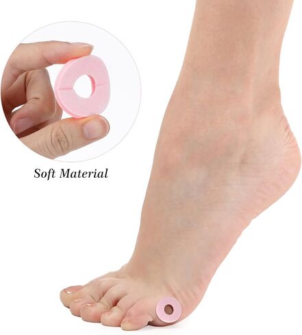 36 Pcs Toe Corn Cushions, Corn Cushions for Toes with Water-Resistant Adhesive, Reduce Pain & Pressure from Shoes, for Toes & Feet (Pink) in Kuwait