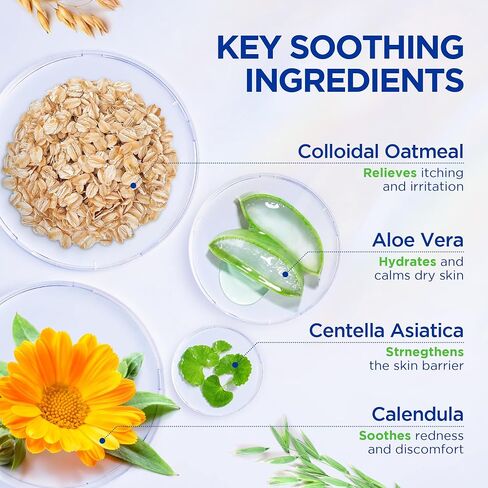 AOSORW Eczema Relief Oatmeal Cream - Colloidal Oatmeal 1% Skin Protectant - Helps Relieve Dry, Itchy Skin Due to Eczema & Rashes - Fragrance-Free, Steroid-Free - 3.5 Oz in Kuwait