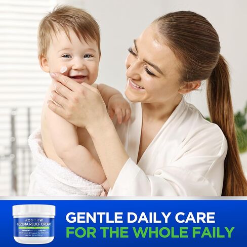 AOSORW Eczema Relief Oatmeal Cream - Colloidal Oatmeal 1% Skin Protectant - Helps Relieve Dry, Itchy Skin Due to Eczema & Rashes - Fragrance-Free, Steroid-Free - 3.5 Oz in Kuwait