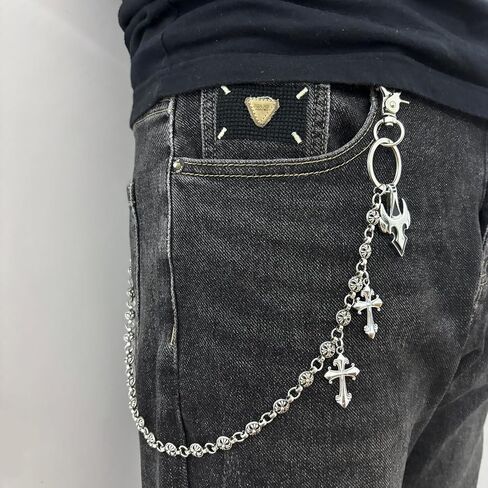 Wallet Chain - Pants Chain Belt Chain Cross Pocket Chains Hip Hop Punk Trousers Jeans Chains for Biker Chain Goth Clothing Accessories Key Wallet Chains for Men Women Easter Gifts in Kuwait
