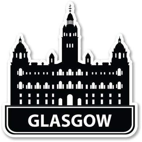 Glasgow Silver Chrome Spinning Double Sided Keychain Keyring Key chain in Kuwait
