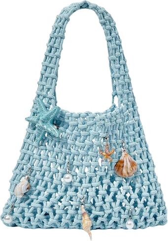 Floerns Women's Starfish Crochet Bag Clutch Purse Beach Tote Hollow Out Handbag in Kuwait
