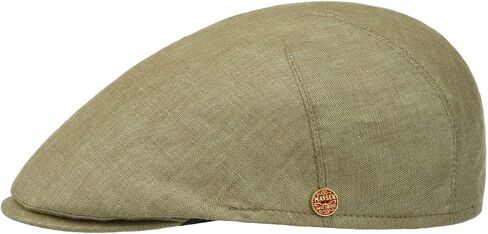 Mayser Sidney Linen Flat Cap Men - Made in The EU in Kuwait
