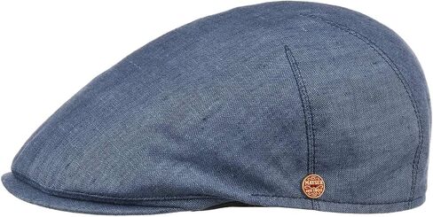 Mayser Sidney Linen Flat Cap Men - Made in The EU in Kuwait