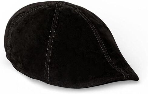 Men’s Genuine Suede Ivy Hat – Classic 6 Panel Flat Cap, Premium Soft Suede Newsboy Cap in Saudi Arabia