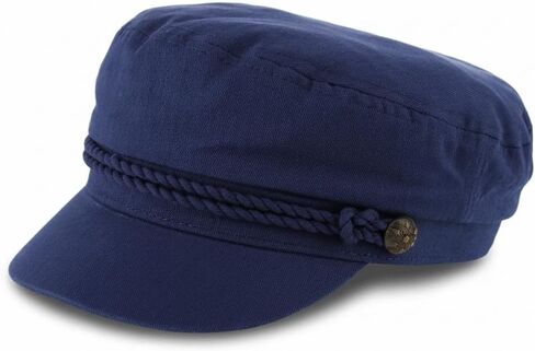 Unisex Greek Fisherman Hat 100% Cotton Sailor Cap Nautical Fiddler One Size in Kuwait