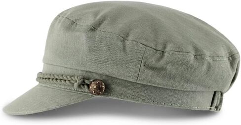 Unisex Greek Fisherman Hat 100% Cotton Sailor Cap Nautical Fiddler One Size in Kuwait