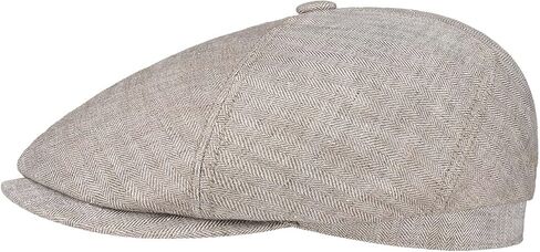Stetson Brooklin Linen Flat Cap Women/Men Beige 7 1/2-7 5/8 in Kuwait