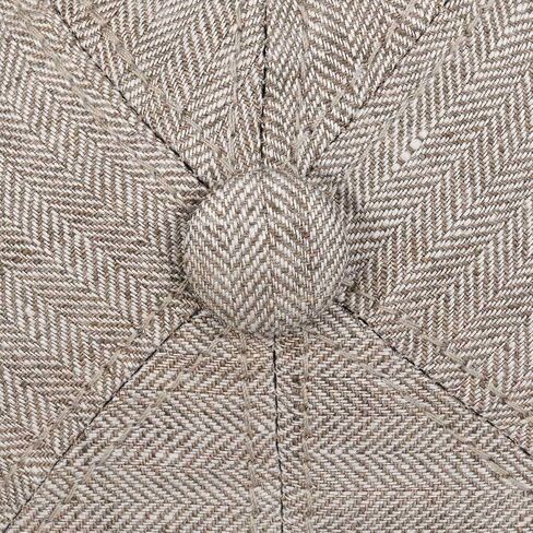 Stetson Brooklin Linen Flat Cap Women/Men Beige 7 1/2-7 5/8 in Kuwait