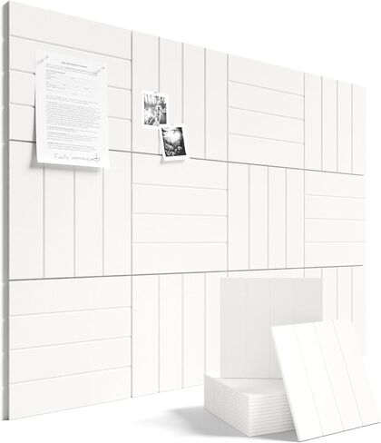 Felt Bulletin Board Tiles Large 48" x 36" Cork Board Alternative-12 Pack with 70 Adhesive Tabs, Thick Slat Wall Panels for Office Decor, Push Pin Board Wall Organizer Alternative -Coral in Saudi Arabia