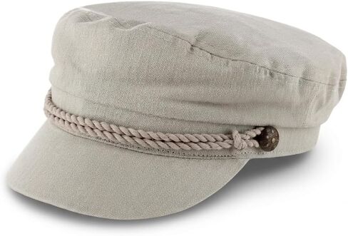 Unisex Greek Fisherman Hat 100% Cotton Sailor Cap Nautical Fiddler One Size in Kuwait