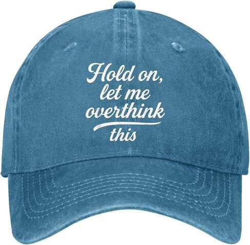 Hold On Let-Me Overthink This Hat for Her Trendy Washed Distressed Baseball Cap in Saudi Arabia