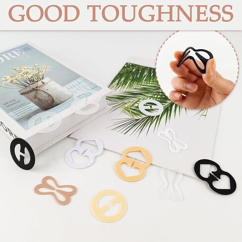 Bra Clips, 12-Pack (4 Butterfly, 4 Round, 4 Racerback), Anti-Slip Plastic Clips for Hidden Bra Straps in Kuwait