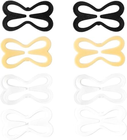12Pcs Bra Strap Clips – Racerback Converters, No-Slip Bra Strap Holders for Dresses, Tanks & Swimsuits | Invisible Cleavage Control | Black, White, Beige, Clear in Saudi Arabia