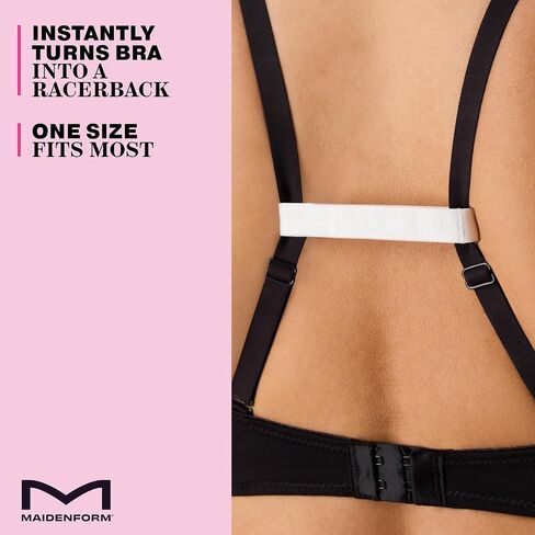 Maidenform Women's Racerback Bra Clip, Elastic Bra Strap Converter for Women, Removable, Adjustable & Comfortable in Kuwait