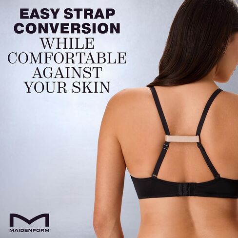 Maidenform Women's Racerback Bra Clip, Elastic Bra Strap Converter for Women, Removable, Adjustable & Comfortable in Kuwait