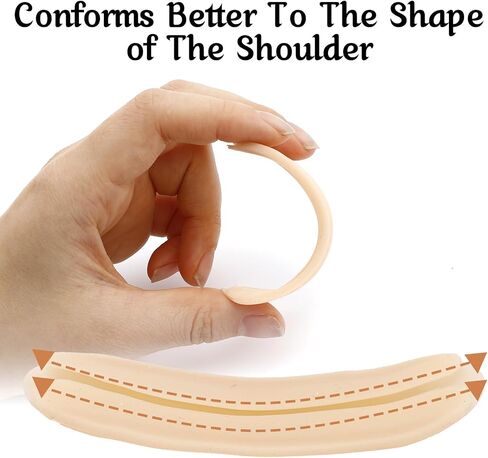 3 Pair Silicone Bra Strap Cushions, Non-Slip Shoulder Pads for Women, Comfortable Bra Strap Holders in 3 Colors (Black, White, Skin) to Ease Shoulder Discomfort in Saudi Arabia