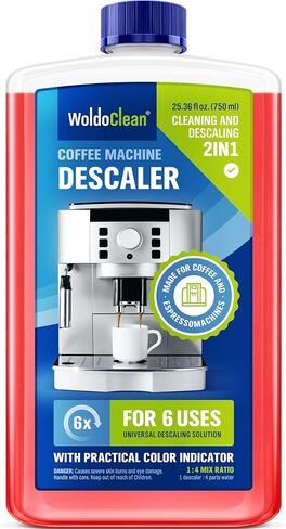 Coffee Machine Descaler Solution 25oz for 6 uses - Reusable with color indicator, compatible with Keurig, Nespresso, Breville, Ninja, Cuisinart in Saudi Arabia