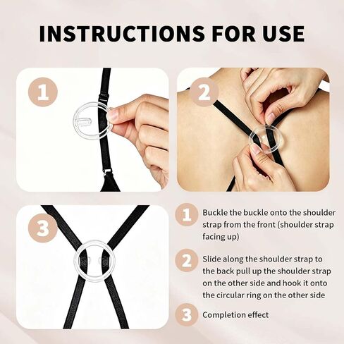 10PCS Clear Bra Straps Adjustable Set, Non Slip Bra Clips Invisible Replacement for Strapless Dresses Tank Tops, Frosted Transparent Shoulder Band for Women Comfortable Secure Fit in Saudi Arabia