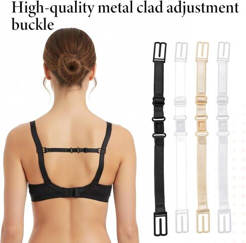 Jeffdad 8 Pcs Bra Strap Clips Holders, Bra Strap Holders for Slipping Non-slip Elastic BraStrap Holder Adjustable Bras Band Holder for Women Keep BraStraps In Place(4 Colors) in Kuwait