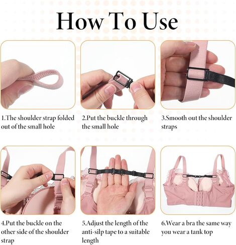 Jeffdad 8 Pcs Bra Strap Clips Holders, Bra Strap Holders for Slipping Non-slip Elastic BraStrap Holder Adjustable Bras Band Holder for Women Keep BraStraps In Place(4 Colors) in Kuwait