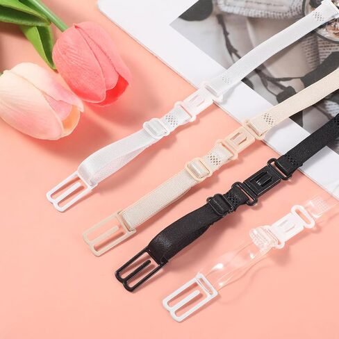 Jeffdad 8 Pcs Bra Strap Clips Holders, Bra Strap Holders for Slipping Non-slip Elastic BraStrap Holder Adjustable Bras Band Holder for Women Keep BraStraps In Place(4 Colors) in Kuwait