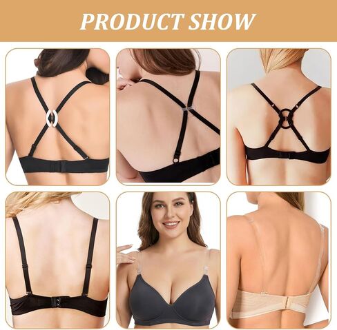 Tyqour 22Pcs Clear Bra Straps Adjustable Invisible Bra Straps Replacement Elastic Adjustable Clear Bras Strap with Bras Clips for Strapless Dress Women Girls in Kuwait
