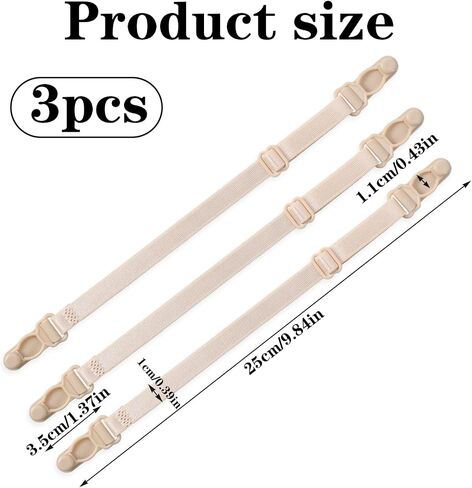 3 Pcs Bra Strap Holder, Elastic Anti Slip Bra Strap Clips Adjustable Keep Bras Straps From Slipping in Kuwait