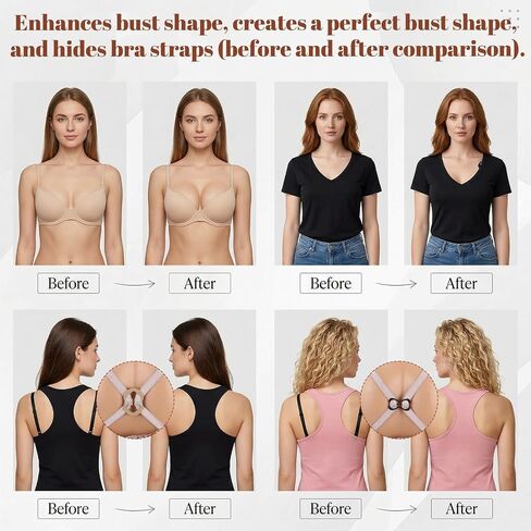 11 Pack Bra Strap Clips Adjustable Conceal Bras Clip Bras Clips to Make Racerback Bra Strap Holders for Full Cup Size Ballet Dance Cleavage Control in Kuwait