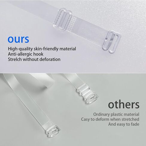 Invisible Silicone Bra Straps, Non-Slip Clear Convertible Bra Straps for Dancers, Adjustable for Strapless Bras in Saudi Arabia