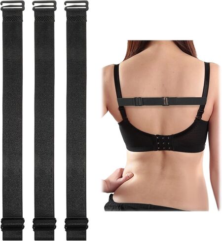 3 PCS Bra Strap Clips for Slipping, Bra Strap Clips for Racerback Women's Elastic Bras Straps Holders Non-slip Conceal Black Racerback Converters in Saudi Arabia