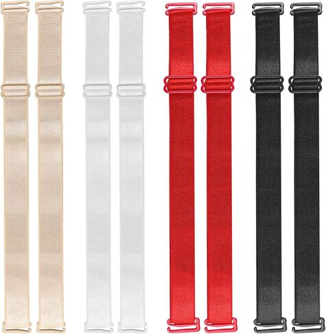 4-Pairs Bra Straps Replacement Convertible Bra Straps Shoulder Bra Straps Adjustable Elastic Bra Strap Holders Multi Color Women Bra Straps(18mm Width in Saudi Arabia