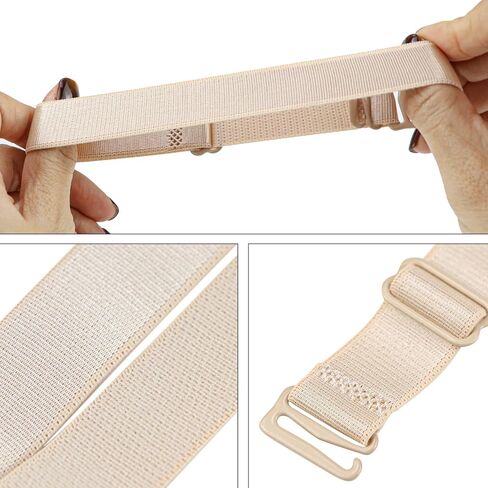 4-Pairs Bra Straps Replacement Convertible Bra Straps Shoulder Bra Straps Adjustable Elastic Bra Strap Holders Multi Color Women Bra Straps(18mm Width in Saudi Arabia
