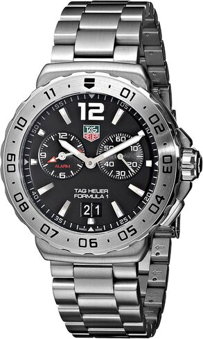 TAG Heuer Men's WAU111A.BA0858 Formula 1 Black Dial Grande Date Alarm Watch in Kuwait