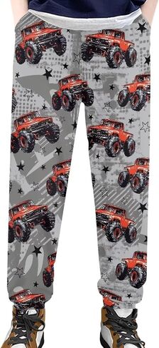 Elastic Waist Boys Sweatpants with Pocket Joggers Layer with Hoodies for Street Style Dance Pants in Kuwait