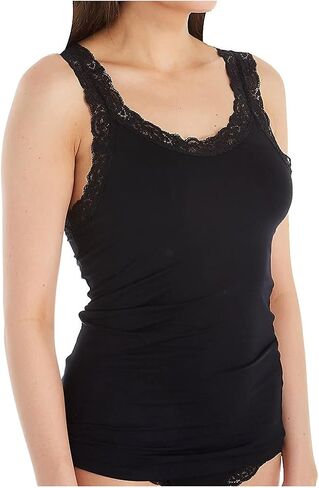 Fleur't Women's Iconic Lace Camisole with Shelf Bra, 383LU, Black, S in Kuwait