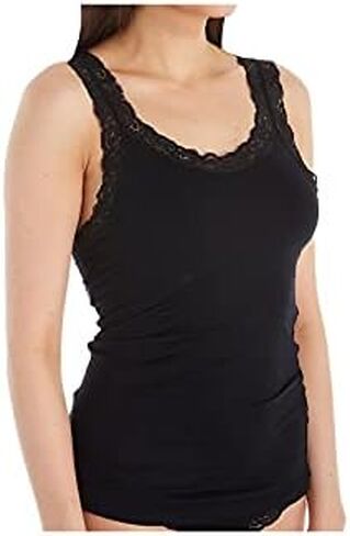 Fleur't Women's Iconic Lace Camisole with Shelf Bra, 383LU, Black, S in Kuwait