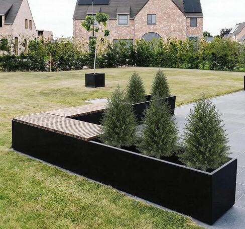 Hollyone Artificial Cedar Topiary Trees with Ground Spike, 2 Pack 32" Fake Pine Shrubs Bushes Trees Faux Cypress Plants for Indoor Outdoor Planters Front Porch Garden Decor UV Resistant in Kuwait