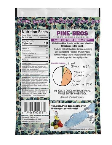 Pine Bros. Gummy Sore Throat Softish Drops 30 Count (approx) (6 Bags, Elderberry) in Saudi Arabia