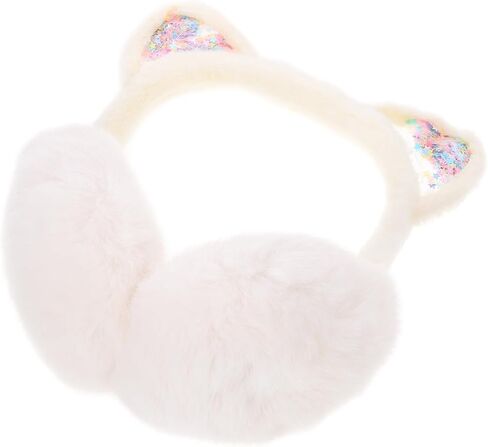 Totority S Plush Cat Ear Earmuffs Winter Ear Warmer Foldable Cover for Boys Outdoor Cold Weather Accessories White in Kuwait