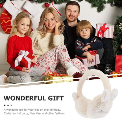 ULTECHNOVO Plush Winter Earmuffs Adorable Ear Warmers Soft Faux Fur Ear Cover for Boys Cold Weather Outdoor Warm-keeping in Kuwait