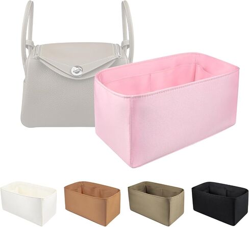 Organizer Insert for Lindy 19/26/30/34/45, Satin Inner Bag Organiser(Size: LD26, Color: Etoupe Grey) in Saudi Arabia