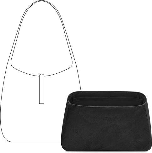 Handbag Organizer Insert for YSL LE 5 À 7 Supple Samll Hobo Bag,Custom Fit Inside Premium Matte Black Lightweight WaterResistant Purse Insert with Cup Holder Accessories in Kuwait