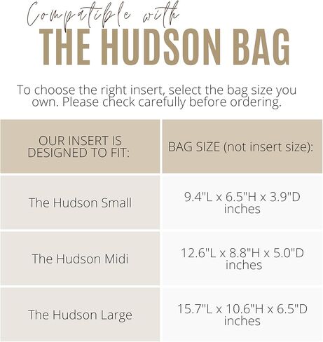 Divitize Premium Purse Organizer compatible with Demellier Hudson Bag Insert — Handmade Perfect Fit, Durable Quality Felt, Full Coverage No Bulk, +24 Shades (Brown, for Hdson Large) in Saudi Arabia