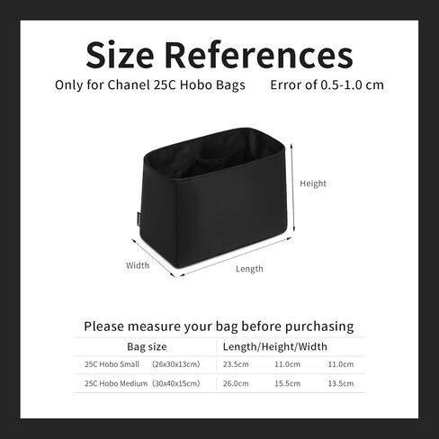 Silk Purse Organizer Insert Fits Chanel 25 bag, Luxury Satin Bag Shaper with Divider, Silky Smooth Non-Slip Handbag Organizer for Designer Bags in Kuwait