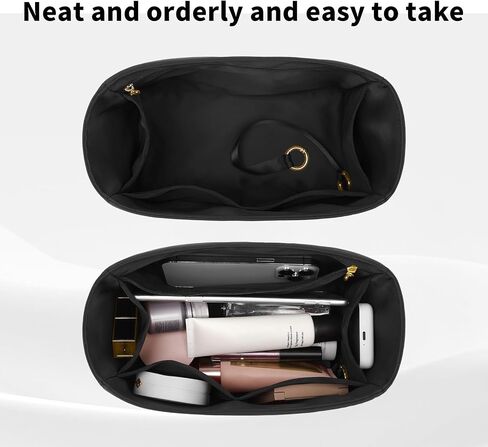 Silk Purse Organizer Insert Fits Chanel 25 bag, Luxury Satin Bag Shaper with Divider, Silky Smooth Non-Slip Handbag Organizer for Designer Bags in Kuwait